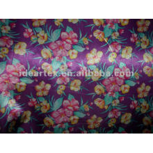 Satin Fabric Fake Silk Flora Printed for Dress and Sleepwear